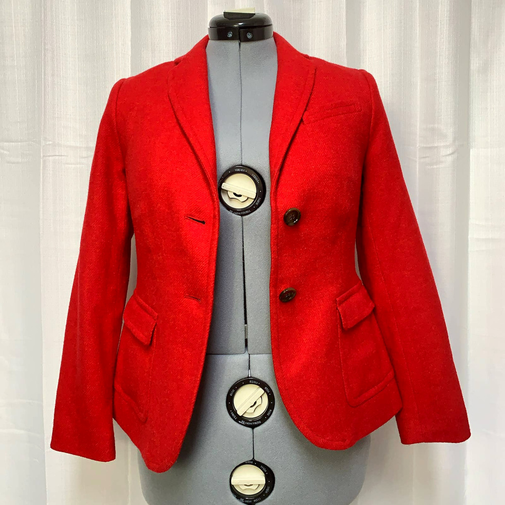 Talbots Red Wool Blend Blazer
